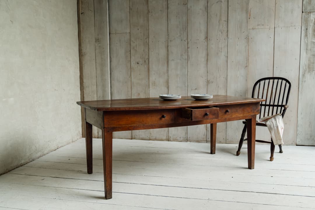 Elm Vernacular Alpine Work Table from the Savoie Region