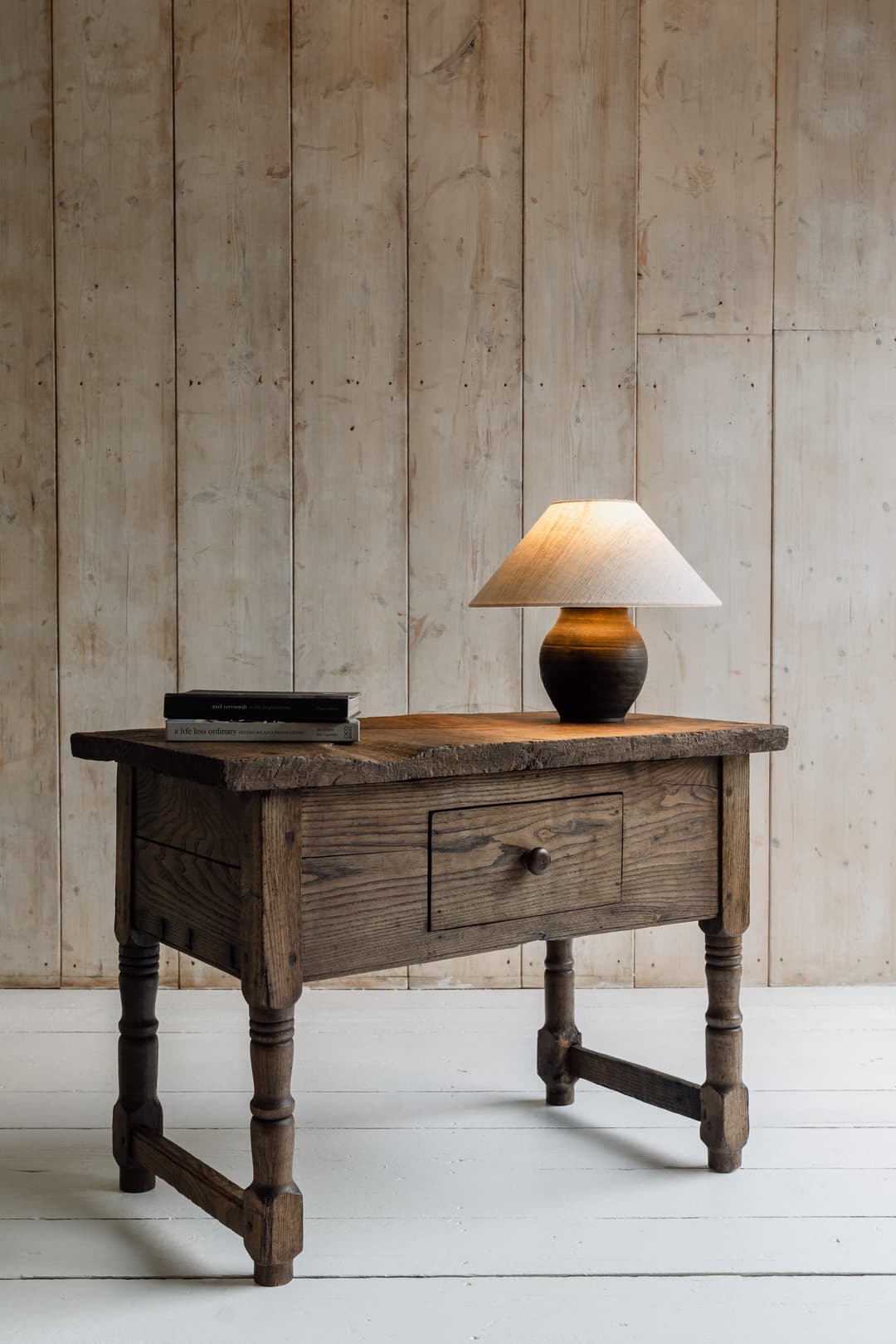 19th Century Italian Chestnut Side Table from the Piedmont Region