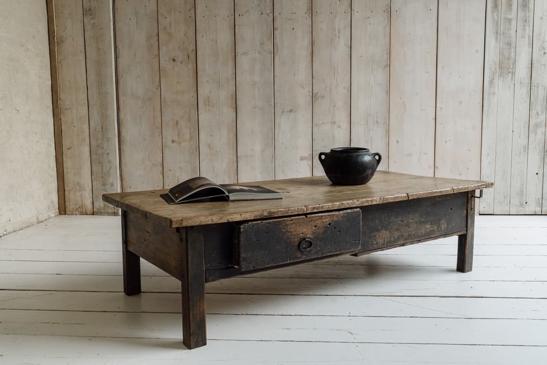 Exceptional Large French Chestnut Low Table, c.1850